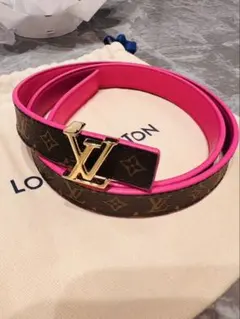 ルイヴィトン サンチュール LVイニシャル リバーシブル ベルト ピンクのサムネイル
