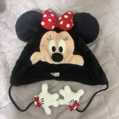 ディズニー ファンキャップ ミニー 水玉 ドット 黒 - メルカリ