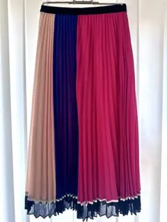 美品Self-Portraitセルフポートレイト プリーツスカート マルチカラー