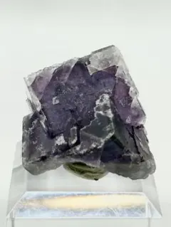 【極美/希少産地】中国 景辺産 ディープパープルフローライト ステップ結晶 蛍石 極美/希少産地】中国 景辺産 ディープパープルフローライト ステップ