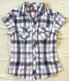【良品】H&M 半袖シャツ　 襟付き　チェック　サイズS