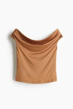 H&M♡オフショルダー ブラウンゴールド