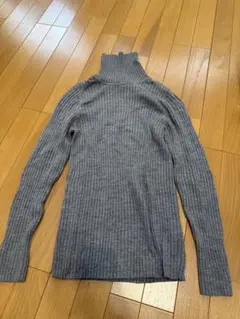 【無印 リブ編みハイネックニット】中古