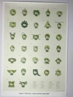 大阪万博 日本館限定 藻キティ ポスター サンリオ 未使用 未開封 A3