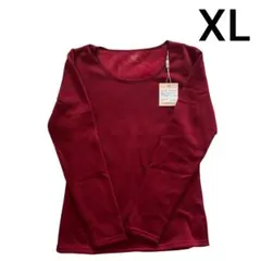 ☘️新品未使用☘️HACAI レッド レディース 保湿インナーシャツ裏起毛 XL