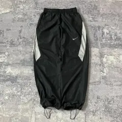 【00S】ナイキ トラックパンツ ドローコード Y2K テック ブラック 黒 M