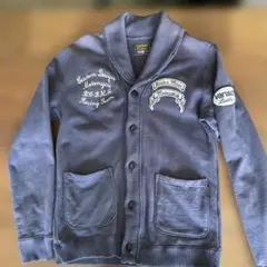 【美品】VANSON☆背面刺繍　鷹　ホーク　人気　スウェット　カーディガンのサムネイル