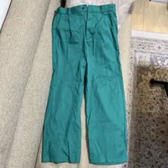 CIAOPANIC グリーン ワイドパンツ バックポケット 無地 ストリート系