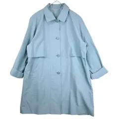 コート トレンチ ジャケット アウター 長袖 春秋 水色 ライトブルー M