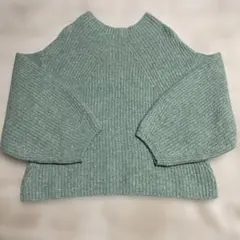 mysty woman キモウアゼ2WAYニットプルオーバー グリーン