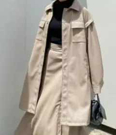 PAGEBOY エコレザー カスタム ロングブルゾン レザージャケット ジレ