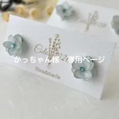 かっちゃん様専用ページ　【再販】紫陽花-淡い空色-ピアス