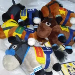 【未使用品】 サラブレッドコレクション ぬいぐるみ 5体 フィギュア 美品 サラブレッドコレクション OKぬいぐるみ5 【楽市楽座・ASOBLE