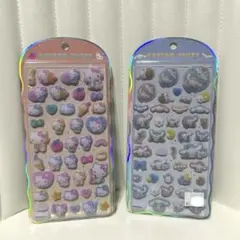 【正規品】コットンパフィーシール シナモロール キティちゃん 2枚セット