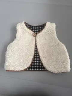 petit main リバーシブルベビーベスト 80
