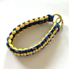 パラコード スマホストラップ （イエロー×ブルー）