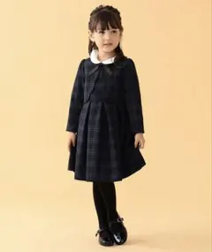 BEAMS mini / セレモニー チェックワンピース (ボレロ付き）110