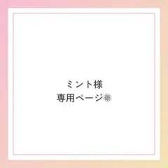 ミント様専用ページ❁⃘