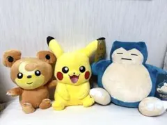 ポケモンぬいぐるみセット【ピカチュウ/カビゴン/リーフィア】30cmタグ付 新品