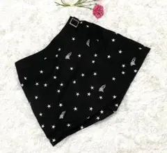 BEAMS GOLF（M）キュロットパンツ　スター柄　刺繍　ブラック　ゴルフ