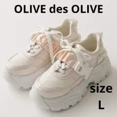完売品　OLIVE des OLIVE エンゼルキティースニーカー　L パールのサムネイル