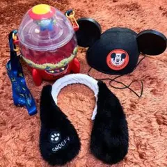 ☆リトルグリーンメン バケット ミッキー帽 スヌーピーカチューシャ グッズ 3点