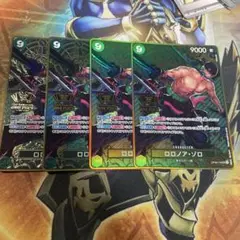 ワンピースカード　ゾロ　シークレット　2周年　4枚