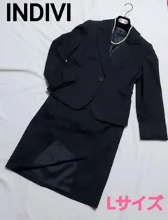 インディヴィ INDIVIセレモニーセットアップ スーツ 40 L 黒 卒業式