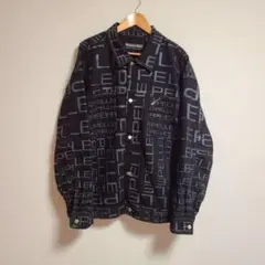 PELLE PELLE ペレペレ デニムジャケット 総柄 XL 黒 羽織のサムネイル