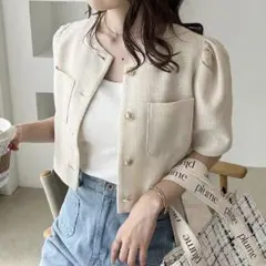 NICE CLAUP ツイードショートジャケットのサムネイル