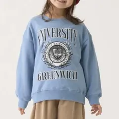 値下げ‼️【b.Room】裏毛トレーナー 100 ブルーグレー 保育園