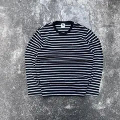 y2k 90s Arnold Palmer 短丈ボーダーロンT 長袖カットソーM