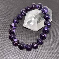 【高品質】天然石パワーストーン　パープルチャロアイトブレスレット　10㎜
