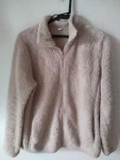 ユニクロ/Lサイズ/ファーリーフリースフルジップジャケット/レディース ベージュ