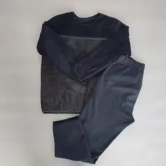 【値下げ 中古品】 ユニクロ フリース パジャマセット S 深緑