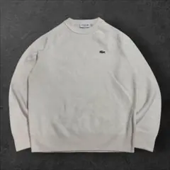 LACOSTE ラコステ クルーネック ニット ホワイト FR4