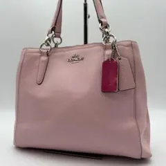 COACH ハンドバッグ オールレザー ピンク レディース F36642