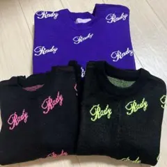 rady ♥親子ペア♥総柄ロゴニット♡