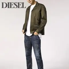 【極美品】DIESEL パイピングライン 刺繍装飾 テーラードジャケット