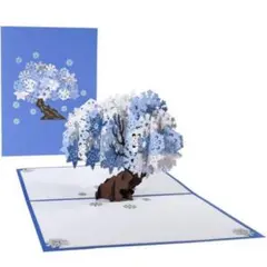 【新品⭐︎未使用】3Dポップアップクリスマスカード 封筒とメッセージタグ付き