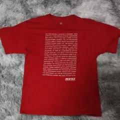 メッセージtシャツ pentax 赤 古着 フルーツオブザルームのサムネイル