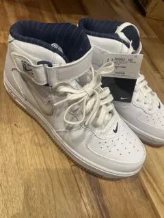 ナイキエアフォース1 ミッド QS ホワイト ネイビー 27.5cm 新品未使用