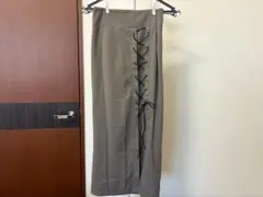ROYALPARTY ロングスカート レースアップ カーキ タイト