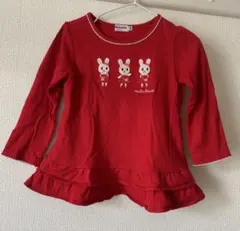 miki house 赤 長袖カットソー 100cm