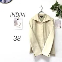 8848-1 インディヴィ INDIVI テーラードジャケット 無地
