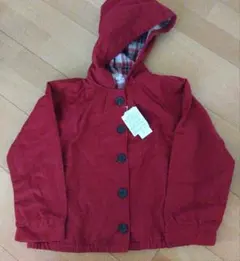 赤 フード付きジャケット 未使用タグ付き