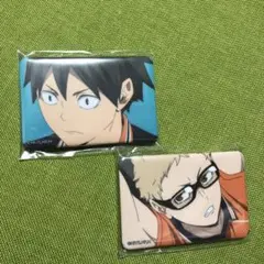 ハイキュー　スクエア缶バッジ　山口　月島　2個セット