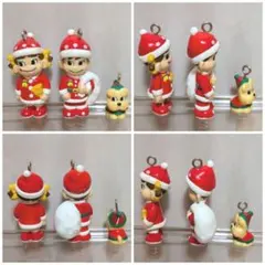 不二家　サンタ　ペコちゃんポコちゃんドッグ　キーホルダー3個セット