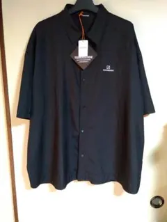 5L/黒/新品/TERRAGUIDE/メンズ メッシュ地 半袖シャツ