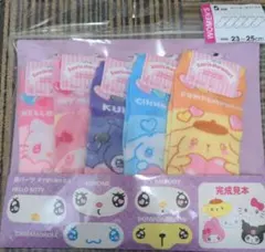 新品　サンリオキャラクター　靴下5足セット　福笑い付　キティ　クロミ　マイメロ